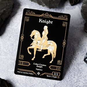 Stainless Steel Knight Token — MTG Tokens for MTG Commander — mtg Custom Proxy, mtg Counter, mtg Alters