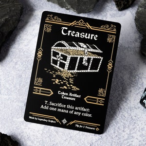 Stainless Steel Treasure Token — MTG Tokens for MTG Commander — mtg Custom Proxy, mtg Counter, mtg Alters