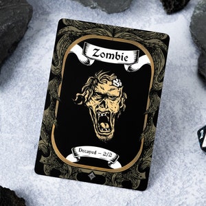 Stainless Steel Zombie Token (Decayed) — MTG Tokens for MTG Commander — mtg Custom Proxy, mtg Counter, mtg Alters