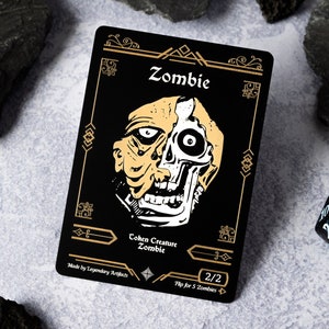 Stainless Steel Zombie Token — MTG Tokens for MTG Commander — mtg Custom Proxy, mtg Counter, mtg Alters