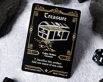 Stainless Steel Treasure Token for Magic the Gathering TCG