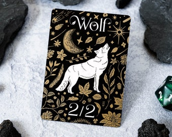 Stainless Steel Wolf Token for Magic the Gathering TCG