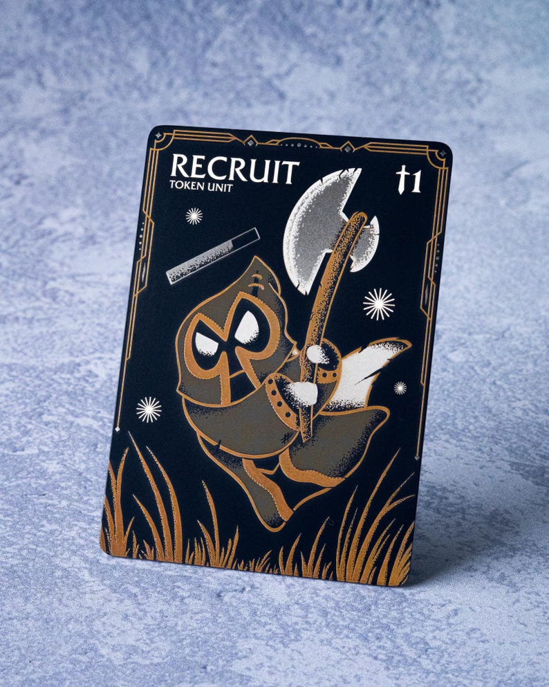 Stainless Steel Recruit Token for Riftbound TCG - Etsy