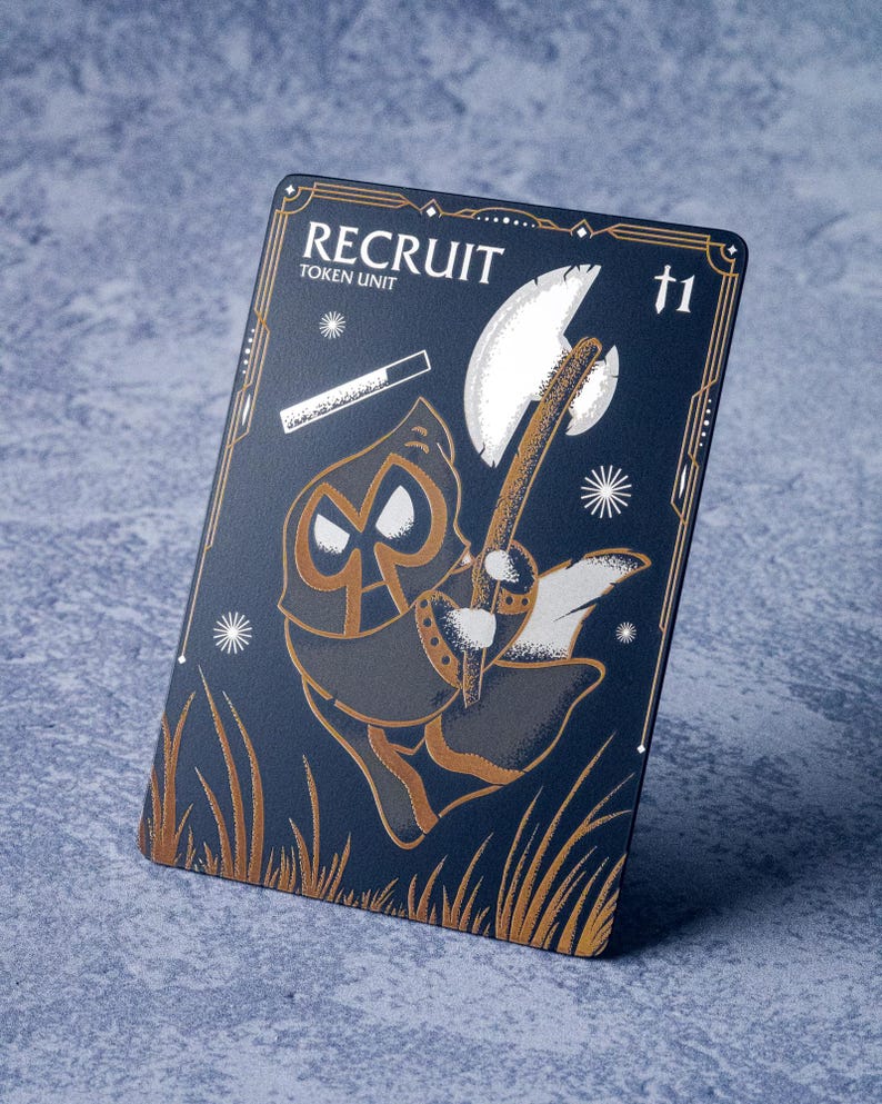 Stainless Steel Recruit Token for Riftbound TCG - Etsy
