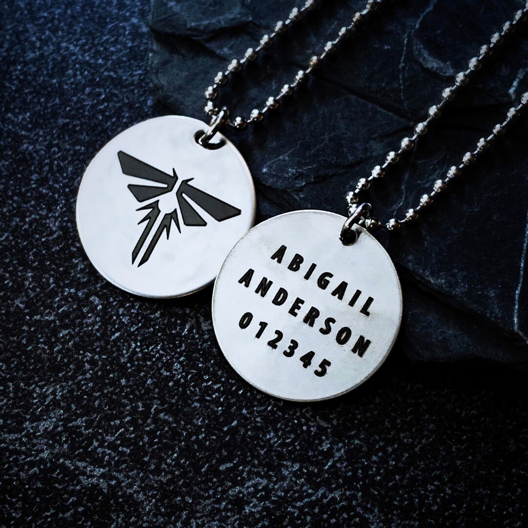 The Last of Us Personalized Firefly Pendant, Engraved Steel Custom