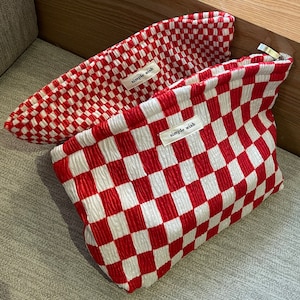 Checkered Travel Makeup Bag, Vegan … curated on LTK