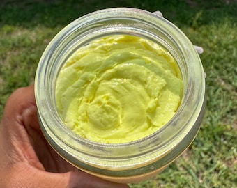 Turmeric Whipped body butter | Dry skin relief | Body moisturizer (4 oz jar)