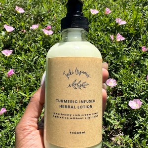 Turmeric Infused Herbal Lotion | Body lotion | Herbal cream | Moisturize and Heal your Skin with Mother Nature&#39;s Ancient Medicine