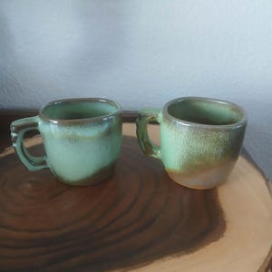 Vintage Frankoma Pottery Coffee Cups/Mugs, Sold as Set, READ Description