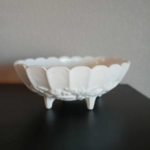 Vintage Indiana Milk Glass Fruit Bowl - Footed