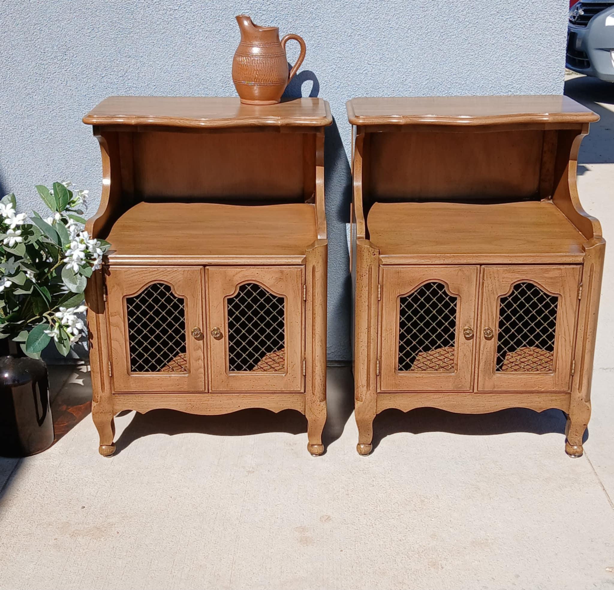 Vintage RARE Mid Century MCM 1970s Davis Cabinet Co French Country