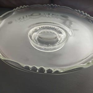 Vintage Footed Indiana Glass Torte Platter, Cake Plate, Serving Platter