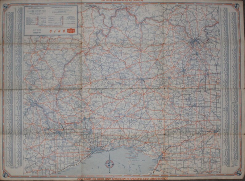 Hi speed Gas Road Map 1948 Ohio - Il 794xN.7004147812 Lhnt 