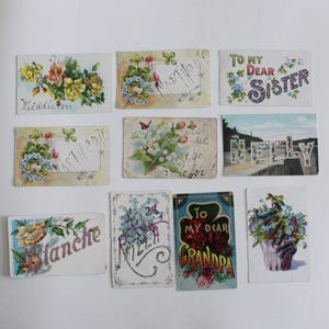 Lot de 10 cartes postales vintage, années 1900, années 1910