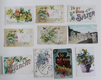 Lot of 10 vintage post cards, 1900s, 1910s