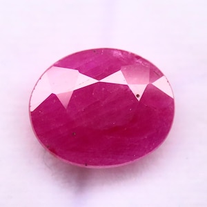 Natürlicher Burma Rubin 6.40 Karat | Ovaler geschliffener loser Edelstein | Tiefrosa-roter Rubin | Zertifizierter Juli Geburtsstein | Benutzerdefinierte Schmuck bereit