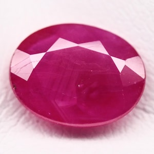 2.97ct Natural Ruby Gemstone | Oval Faceted Loose Ruby | July Birthstone | African Ruby for Ring or Pendant