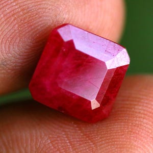 Par de rubíes rojos naturales facetados AAA sin tratar, 5,65 ct, talla cuadrada, 10 x 9,5 x 5,5 mm