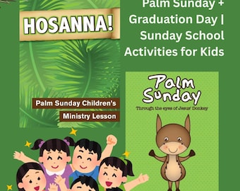 Children’s Church Lesson Bundle | Palm Sunday + Graduation Day | Sunday School Activities for Kids