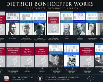 Dietrich Bonhoeffer Works PDF | Complete 17 Volume Collection | Christian Theology Digital Download