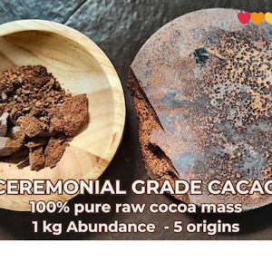 Abundance 1KG single origin disk Ceremonial Cacao Mass – Organic Unrefined Cocoa for Keto, Vegan