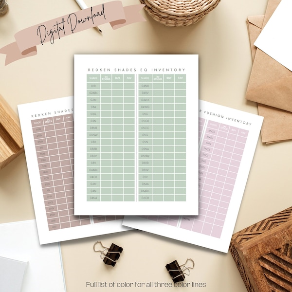 Salon Color Inventory - Etsy