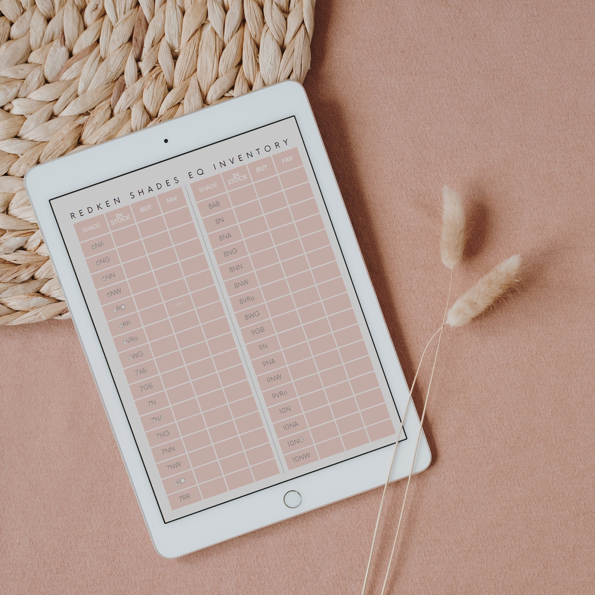 Redken Color Gels Inventory List, Salon Color Inventory Etsy