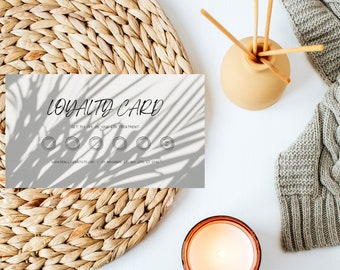 Boho Salon Loyalty Card Template: Printable Referral Card (PDF)