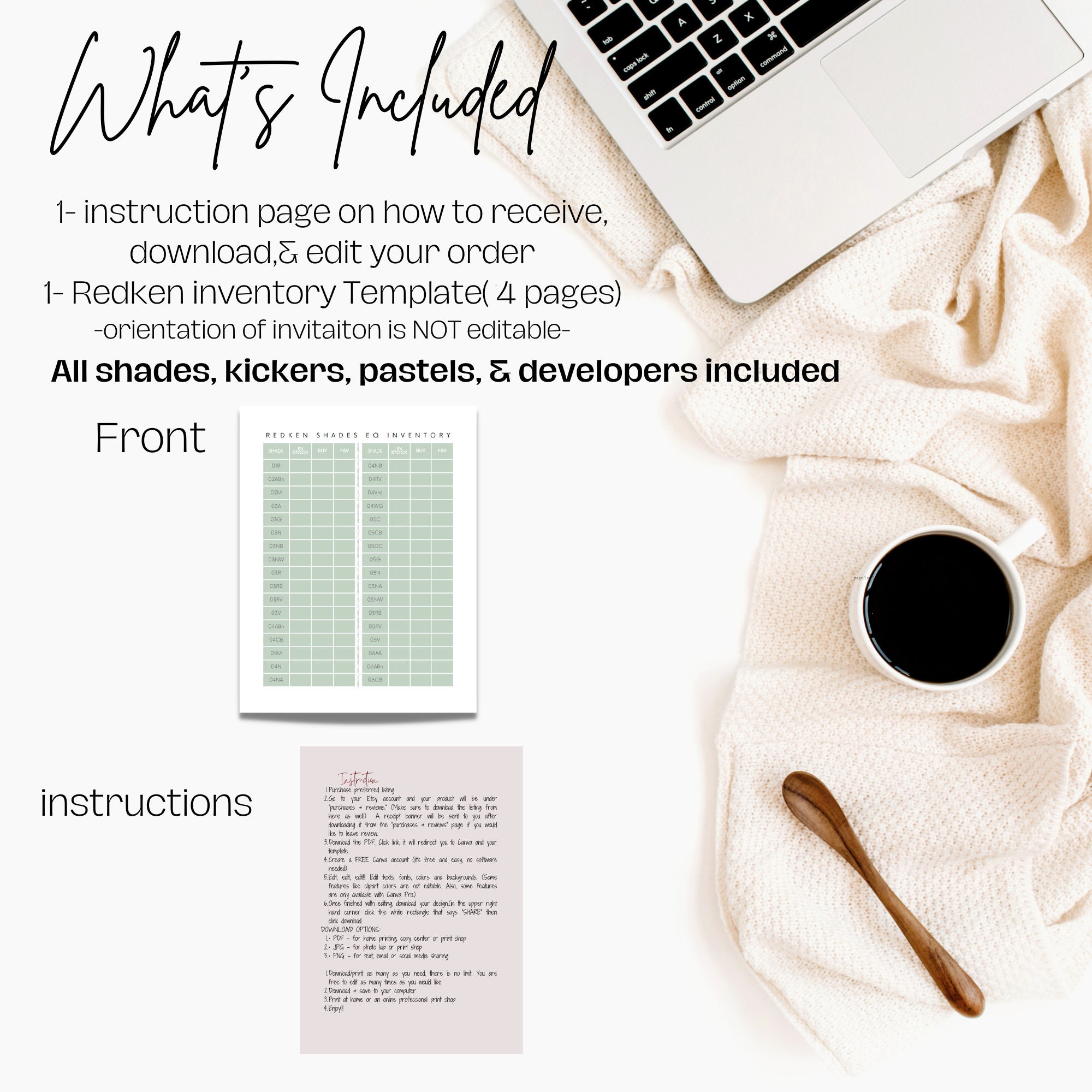 Shades EQ Inventory List Redken Shades EQ Color Inventory Etsy