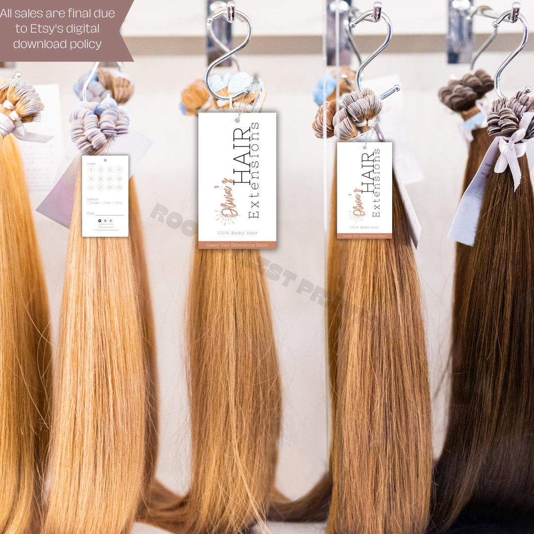 Hair Extension Packaging Bundle With Custom Branding Tag digital ...