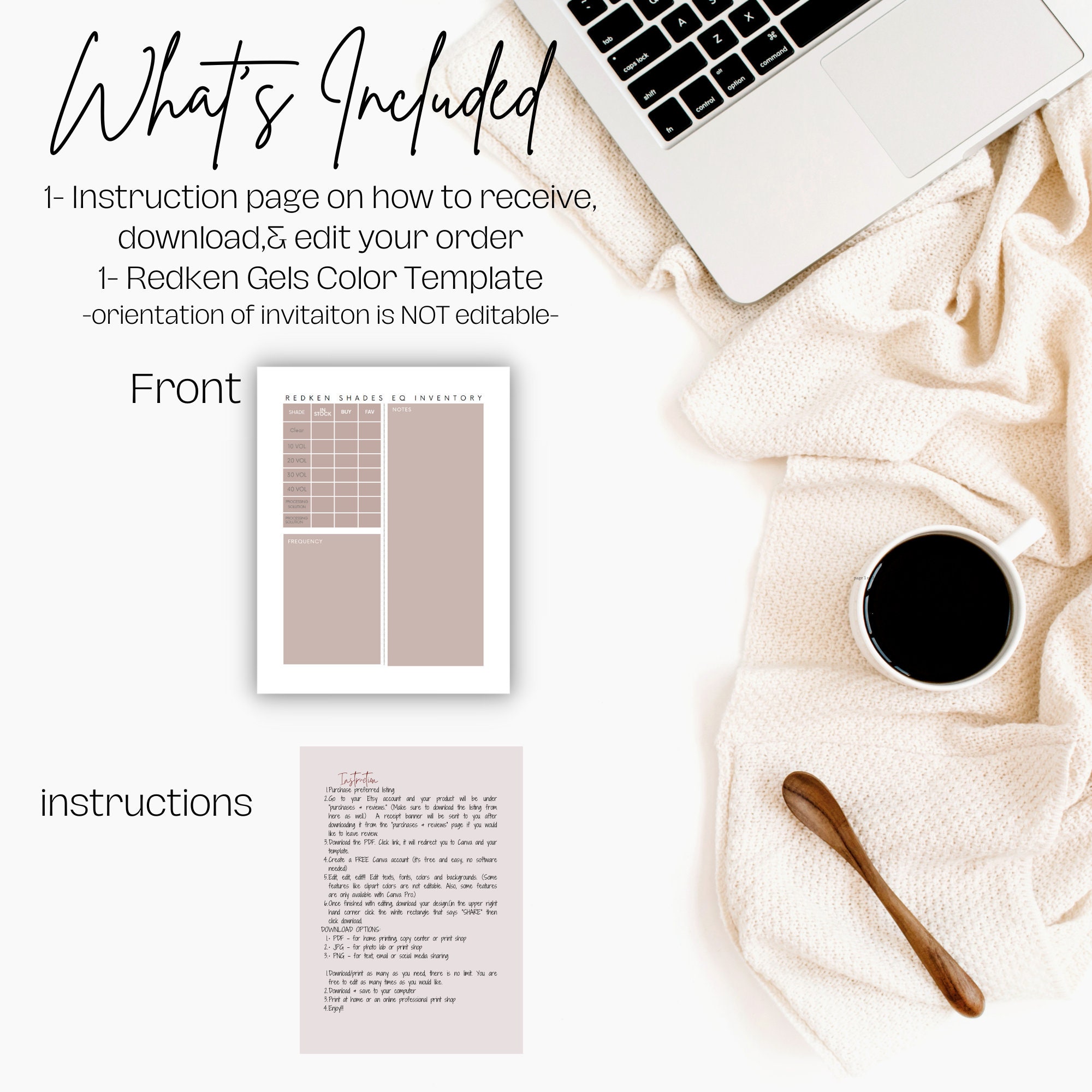 Redken Color Gels Inventory List, Salon Color Inventory Etsy