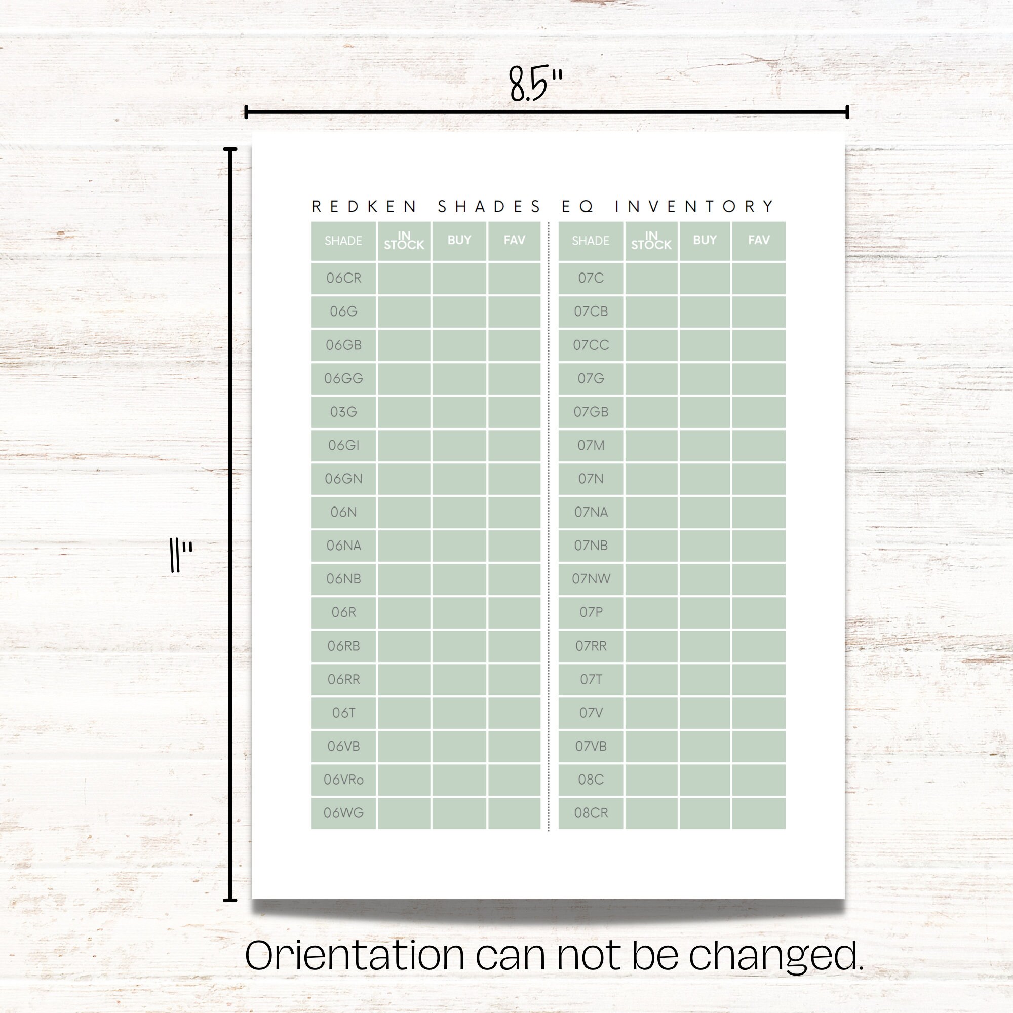 Shades EQ Inventory List Redken Shades EQ Color Inventory Etsy