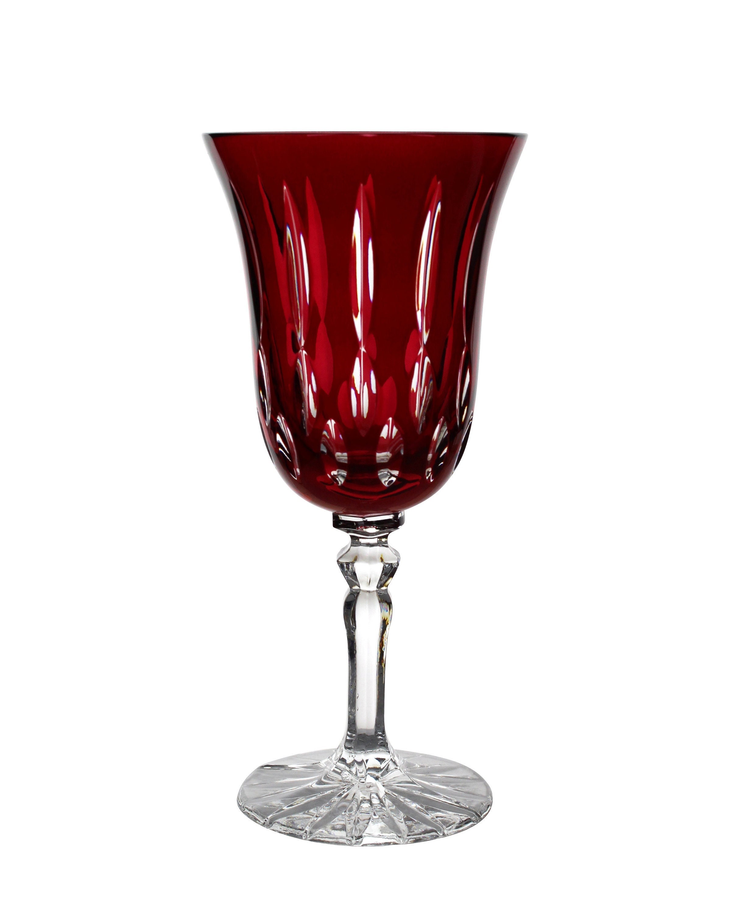 Anitacrystal Ruby Crystal Wine Glasses 300ml 6pcs Etsy