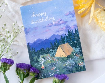 Camping Birthday Card | Illustration Greeting Card