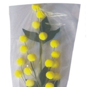 12 RAMETTI di MIMOSA Giganti circa 45 cm  Sintetica Confezionati Singolarmente, Artigianale, fatte a mano