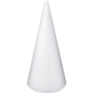 Cono Polistirolo Alto 30 cm.  Base 11,5 cm. diametro,  confezione 2 pezzi