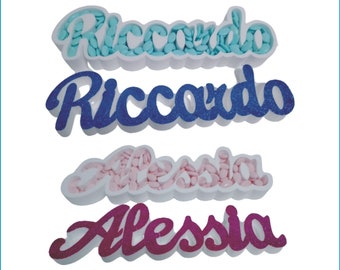 Porta Confetti con Scritta Estraibile Colore a Scelta da Personalizzare in Polistirolo Massimo 50 cm. Altezza 15 cm. Massimo 10 Lettere