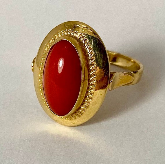 Coral and Diamond Ring | Adler's of New Orleans