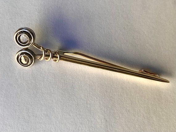 Broche/Épingle Bijou Premium Designs Croix Argent & Or Style Art Déco - Neuf Avec Étiquettes