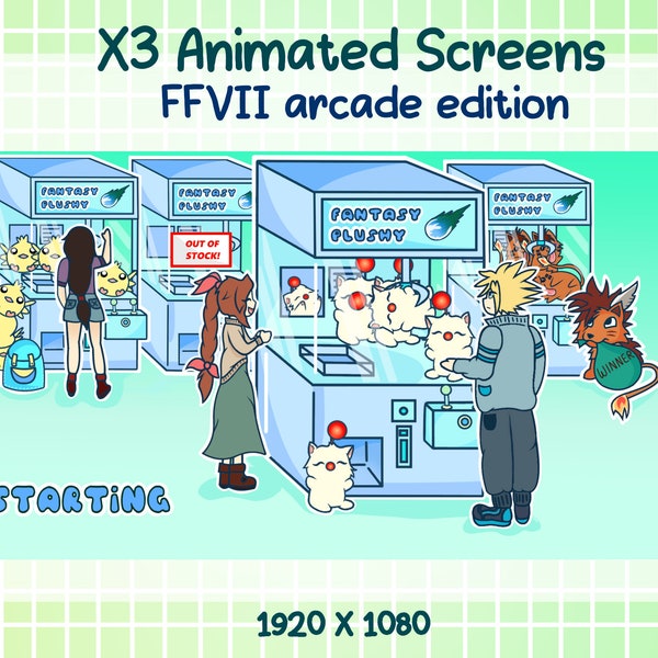 Final Fantasy VII Themed Arcade Animation Screen / Scene para Twitch