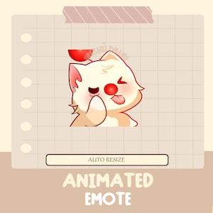 Animated Moogle derp Twitch emote