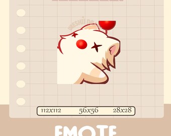 Tired Moogle Twitch emote