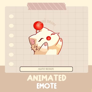 Animated Moogle hug Twitch emote