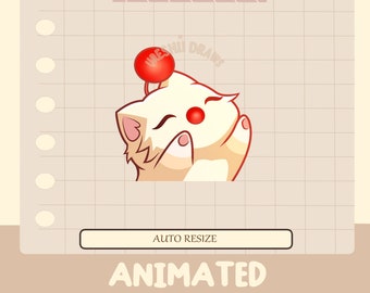 Animated Moogle hug Twitch emote