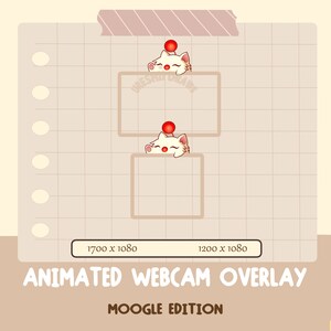 Animated Moogle webcam overlay | border