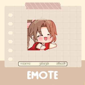 Aerith hug Twitch emote