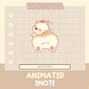 Animated Moogle butt booty shake wiggle jiggle Twitch emote