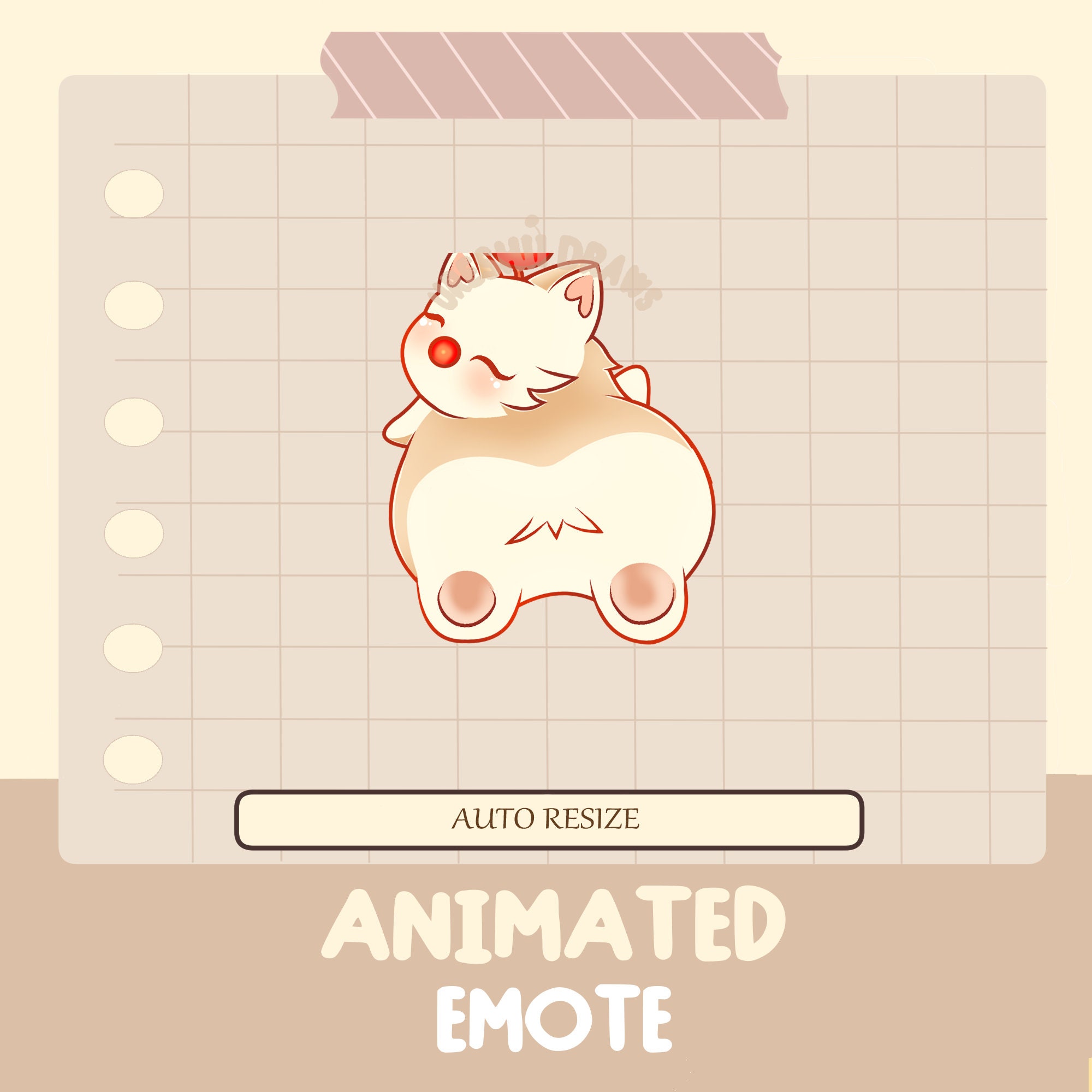 Animated Moogle Butt Booty Shake Wiggle Jiggle Twitch Emote Etsy