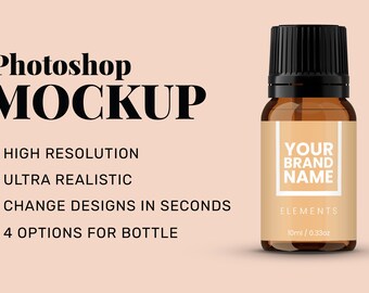 Essential Oil Bottle Mockup