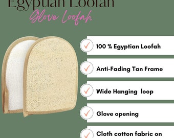 100% Natural Loofah - Egyptian Loofah Plant Body Scrubber - Organic Biodegradable Loofah - Exfoliating Body Sponge - Shower Luffa